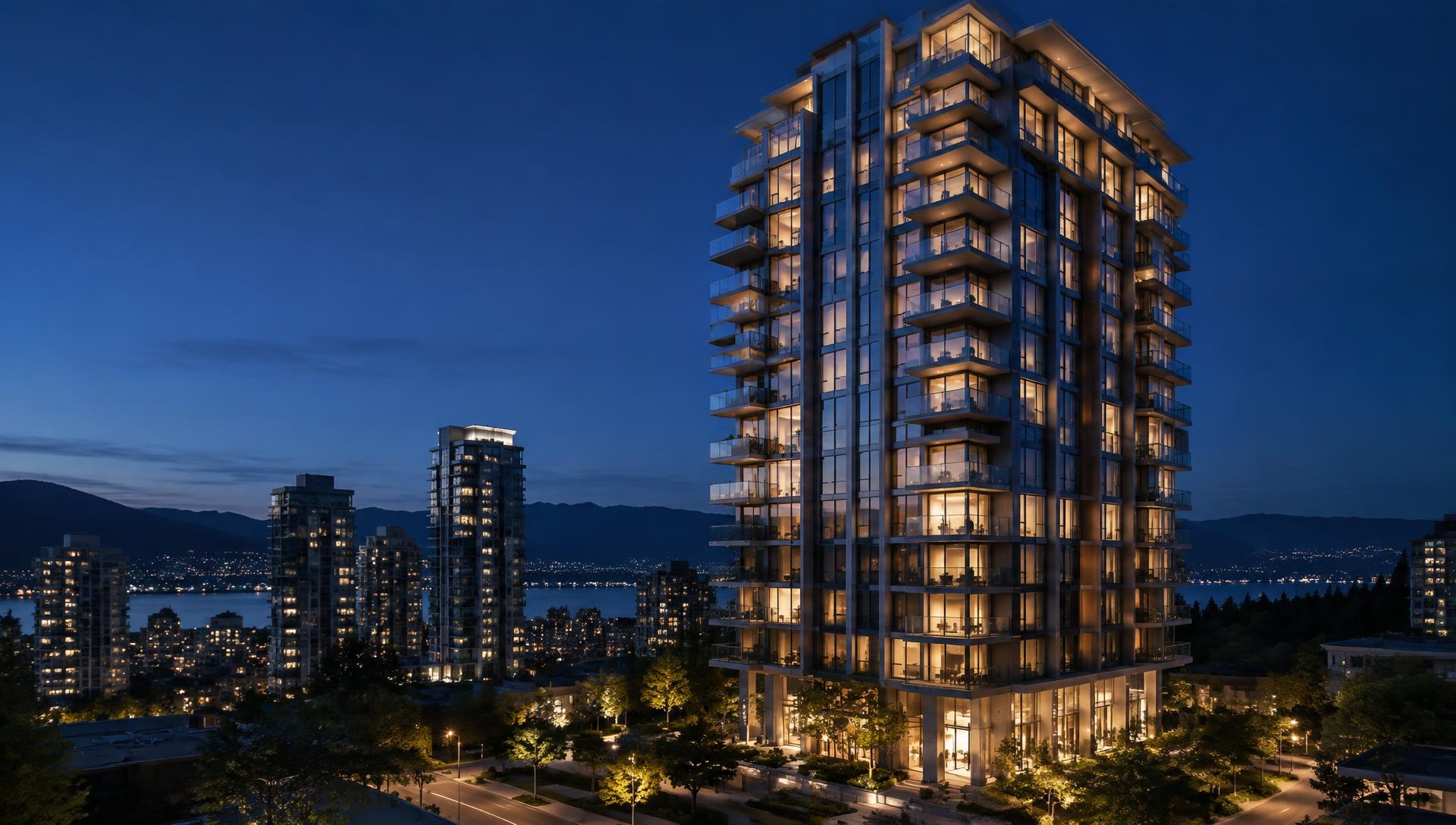 Modern luxury high-rise residential building